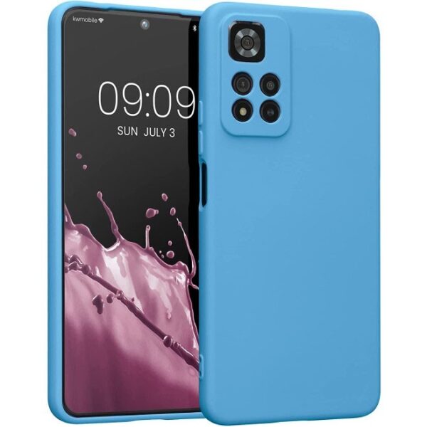Xiaomi Redmi Note 11 Pro+ 5G Θήκη Σιλικόνης Γαλάζια Soft Touch Silicone Rubber Soft Case Baby Blue