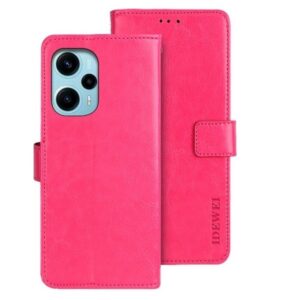 Idewei Xiaomi Poco F5 5G Crazy Horse Texture Θήκη Βιβλίο - Rose Red