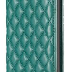 Tel1 Xiaomi Poco C65 / Xiaomi Redmi 13C 4G/5G Premium Diamond Lattice Magnetic Θήκη Βιβλίο - Green