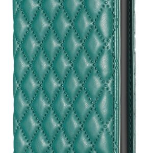 Tel1 Xiaomi Poco C65 / Xiaomi Redmi 13C 4G/5G Premium Diamond Lattice Magnetic Θήκη Βιβλίο - Green