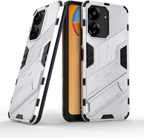 Forcell Xiaomi Poco C65 / Xiaomi Redmi 13C 4G / 5G Punk Armor Θήκη Σκληρή - White Forcell Xiaomi Poco C65 / Xiaomi Redmi 13C 4G / 5G Punk Armor Θήκη Σκληρή - White