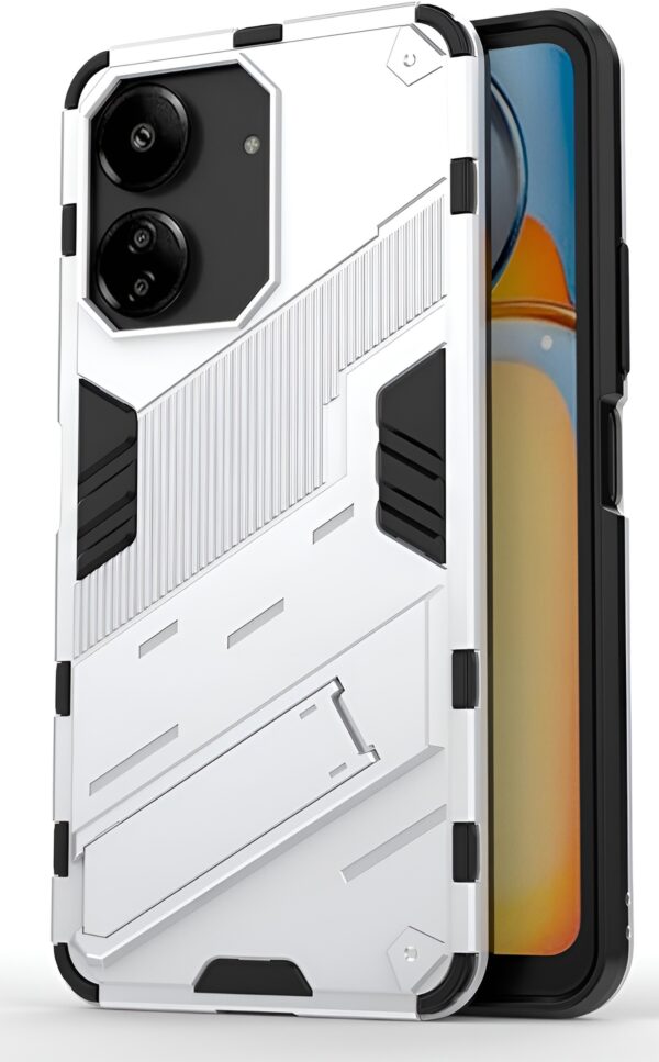 Forcell Xiaomi Poco C65 / Xiaomi Redmi 13C 4G / 5G Punk Armor Θήκη Σκληρή - White