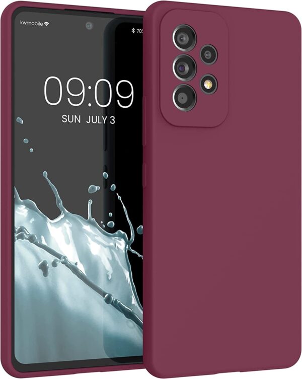 Samsung Galaxy A53 5G Θήκη Σιλικόνης Μπορντό Soft Touch Silicone Rubber Soft Case Bordeaux