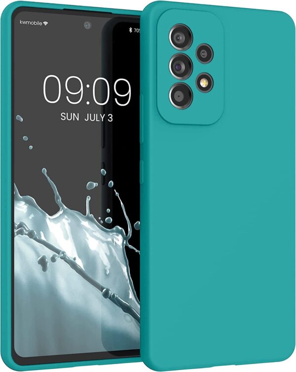 Samsung Galaxy A53 5G Θήκη Σιλικόνης Τιρκουάζ Soft Touch Silicone Rubber Soft Case Turquoise