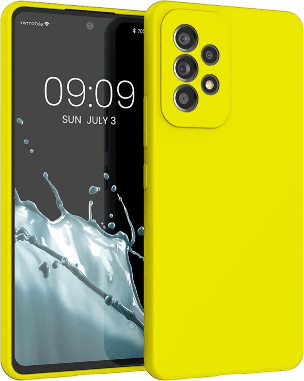 Samsung Galaxy A53 5G Θήκη Σιλικόνης Κίτρινο Soft Touch Silicone Rubber Soft Case Yellow