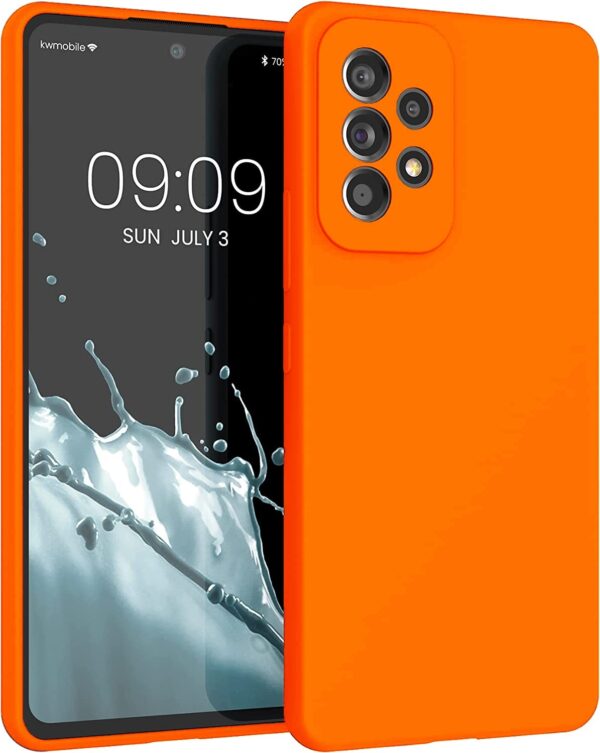 Samsung Galaxy A53 5G Θήκη Σιλικόνης Πορτοκαλί Soft Touch Silicone Rubber Soft Case Orange