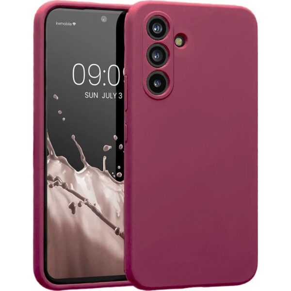 Samsung Galaxy A34 5G Θήκη Σιλικόνης Μπορντό Soft Touch Silicone Rubber Soft Bordeaux