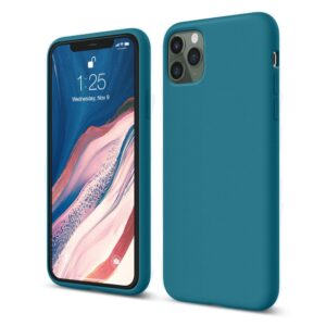 iPhone 11 Pro Max Θήκη Σιλικόνης Πετρόλ Soft Touch Silicone Rubber Soft Case Petrol