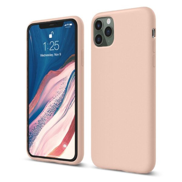 iPhone 11 Pro Max Θήκη Σιλικόνης Καφέ Soft Touch Silicone Rubber Soft Case Coffee