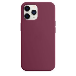 iPhone 11 Pro Θήκη Σιλικόνης Μπορντό Soft Touch Silicone Rubber Soft Case Bordeaux