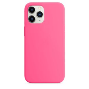 iPhone 11 Pro Θήκη Σιλικόνης Φούξια Soft Touch Silicone Rubber Soft Case Fuchsia