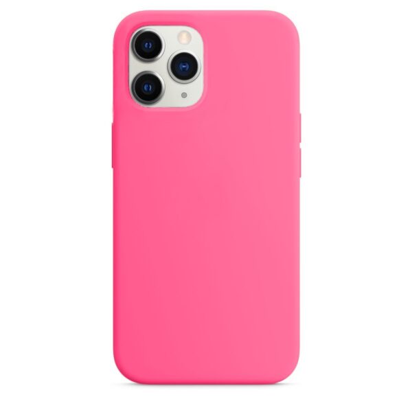 iPhone 11 Pro Θήκη Σιλικόνης Φούξια Soft Touch Silicone Rubber Soft Case Fuchsia