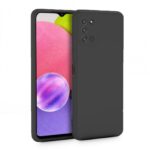 Samsung Galaxy A03s Θήκη Σιλικόνης Μαύρη Soft Touch Silicone Rubber Soft Case Black