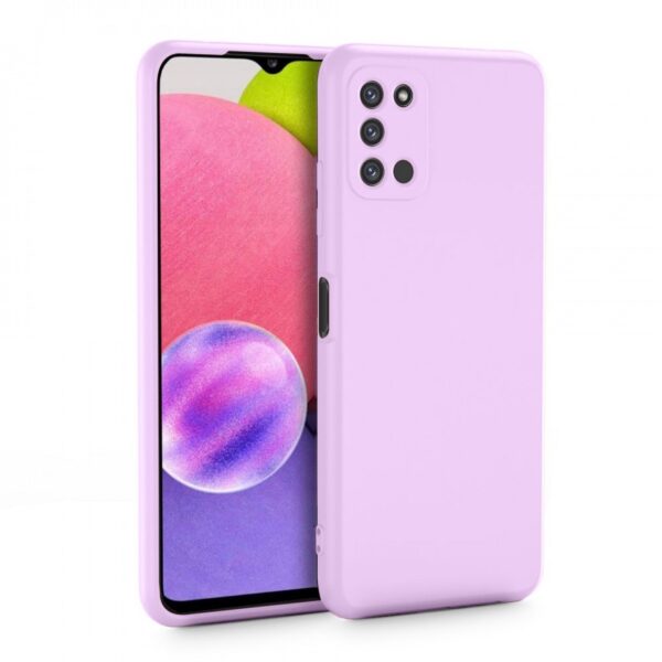 Samsung Galaxy A03s Θήκη Σιλικόνης Μωβ Soft Touch Silicone Rubber Soft Case Purple