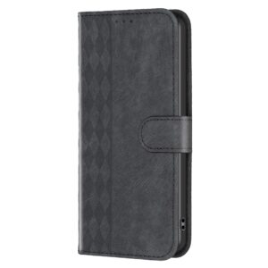 Xiaomi Poco C65 / Xiaomi Redmi 13C Θήκη Βιβλίο Μαύρο Plaid Embossed Phone Case Black