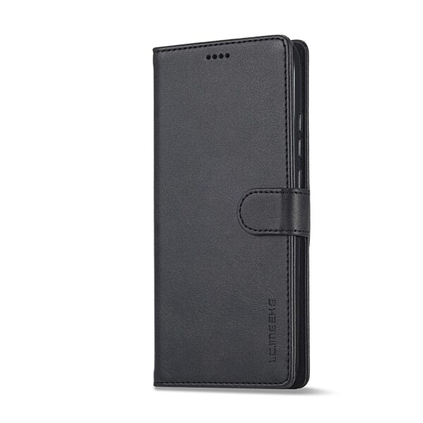 Xiaomi Poco C65 / Xiaomi Redmi 13C Θήκη Βιβλίο Μαύρο LC.IMEEKE Calf Texture Phone Case Black