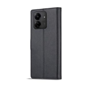Xiaomi Poco C65 / Xiaomi Redmi 13C Θήκη Βιβλίο Μαύρο LC.IMEEKE Calf Texture Phone Case Black