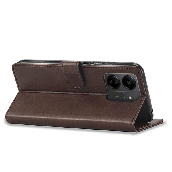 Xiaomi Poco C65 / Xiaomi Redmi 13C Θήκη Βιβλίο Καφέ LC.IMEEKE Calf Texture Phone Case Coffee