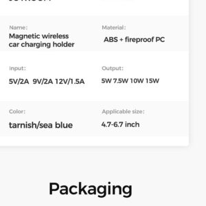 Joyroom Charger 15W MagSafe Βάση Κινητού Αυτοκινήτου με Μαγνήτη και Ασύρματη Φόρτιση