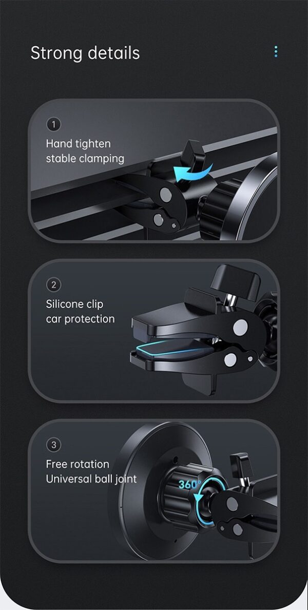 Joyroom Charger 15W MagSafe Βάση Κινητού Αυτοκινήτου με Μαγνήτη και Ασύρματη Φόρτιση