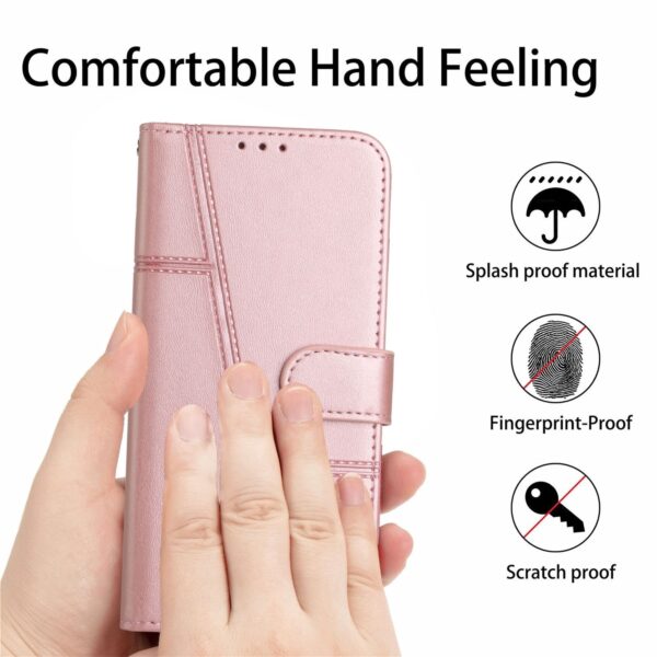 Xiaomi Poco C65 / Xiaomi Redmi 13C 4G Θήκη Βιβλίο Ροζ Stitching Calf Texture Buckle Phone Case Pink