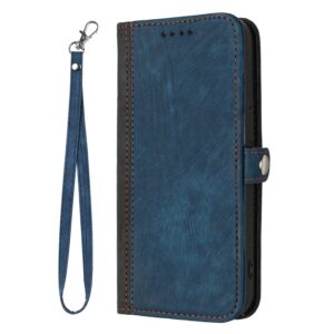 Xiaomi Poco C65 / Xiaomi Redmi 13C 4G Θήκη Βιβλίο Μπλε Side Buckle Double Fold Hand Strap Phone Case Royal Blue