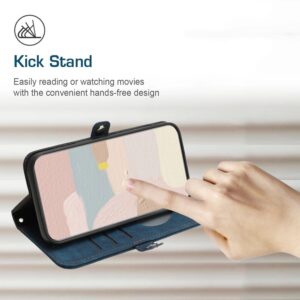 Xiaomi Poco C65 / Xiaomi Redmi 13C 4G Θήκη Βιβλίο Μπλε Side Buckle Double Fold Hand Strap Phone Case Royal Blue