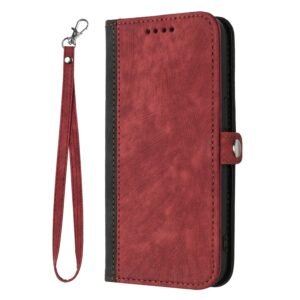 Xiaomi Poco C65 / Xiaomi Redmi 13C 4G Θήκη Βιβλίο Κόκκινο Side Buckle Double Fold Hand Strap Phone Case Red
