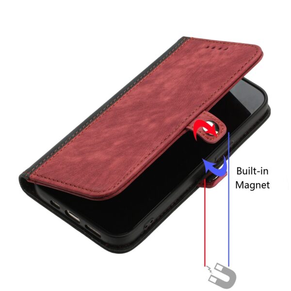 Xiaomi Poco C65 / Xiaomi Redmi 13C 4G Θήκη Βιβλίο Κόκκινο Side Buckle Double Fold Hand Strap Phone Case Red