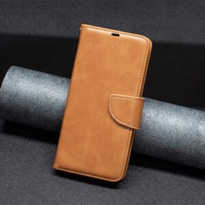 Xiaomi Poco C65 / Xiaomi Redmi 13C 4G Βιβλίο Καφέ Ανοιχτό Retro Lambskin Texture Pure Color Horizontal Flip Case Light Brown