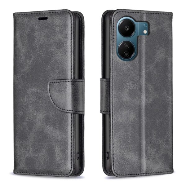 Xiaomi Poco C65 / Xiaomi Redmi 13C 4G Βιβλίο Μαύρο Retro Lambskin Texture Pure Color Horizontal Flip Case Black Xiaomi Poco C65 / Xiaomi Redmi 13C 4G Βιβλίο Μαύρο Retro Lambskin Texture Pure Color Horizontal Flip Case Black