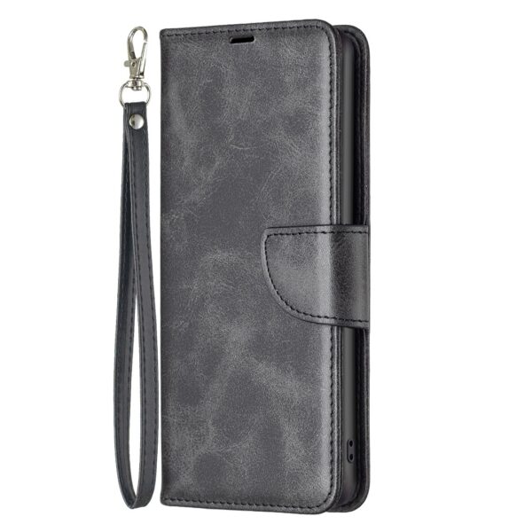 Xiaomi Poco C65 / Xiaomi Redmi 13C 4G Βιβλίο Μαύρο Retro Lambskin Texture Pure Color Horizontal Flip Case Black