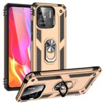 Xiaomi Redmi 12C 4G Θήκη Χρυσό Με Σταντ Shockproof TPU + PC Phone Case with Holder Gold