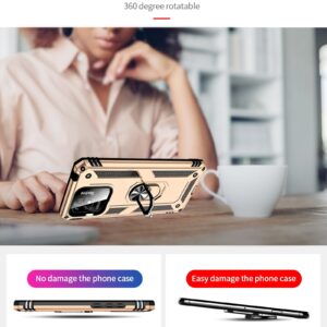 Xiaomi Redmi 12C 4G Θήκη Χρυσό Με Σταντ Shockproof TPU + PC Phone Case with Holder Gold
