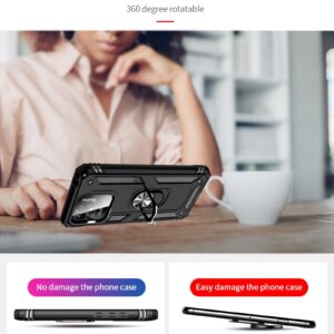 Xiaomi Redmi 12C 4G Θήκη Μαύρο Με Σταντ Shockproof TPU + PC Phone Case with Holder Black