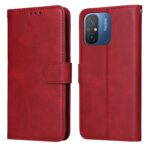 Xiaomi Redmi 12C Θήκη Βιβλίο Κόκκινο Classic Calf Texture Flip Phone Case Red