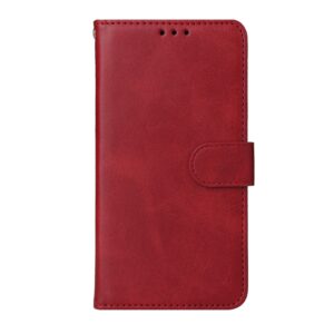 Xiaomi Redmi 12C Θήκη Βιβλίο Κόκκινο Classic Calf Texture Flip Phone Case Red