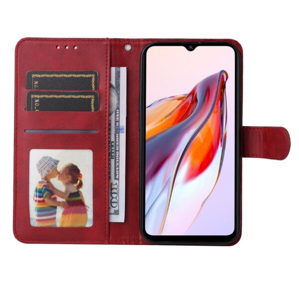 Xiaomi Redmi 12C Θήκη Βιβλίο Κόκκινο Classic Calf Texture Flip Phone Case Red