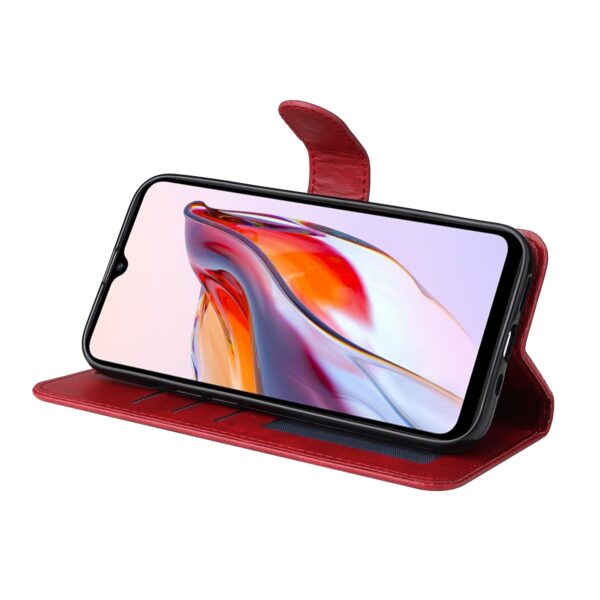 Xiaomi Redmi 12C Θήκη Βιβλίο Κόκκινο Classic Calf Texture Flip Phone Case Red