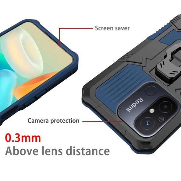 Xiaomi Redmi 12C Θήκη Μπλε Armor Warrior Shockproof PC + TPU Phone Case Blue