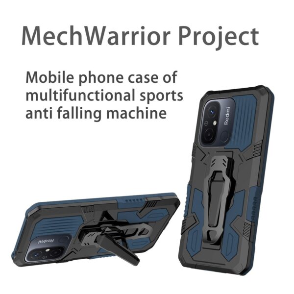 Xiaomi Redmi 12C Θήκη Μπλε Armor Warrior Shockproof PC + TPU Phone Case Blue