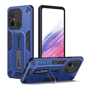 Xiaomi Redmi 12C Θήκη Μπλε Με Σταντ Variety Brave Armor Finger Loop Holder Phone Case Blue