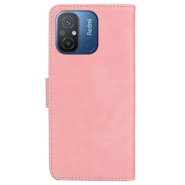 Xiaomi Redmi 12C Θήκη Βιβλίο Ροζ Skin Feel Pure Color Flip Phone Case Pink