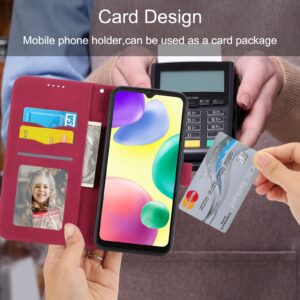 Xiaomi Redmi 12C Θήκη Βιβλίο Κόκκινο Dierfeng Dream Line TPU + PU Phone Case Red