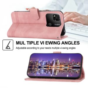 Xiaomi Redmi 12C Θήκη Βιβλίο Ροζ Dierfeng Dream Line TPU + PU Phone Case Pink