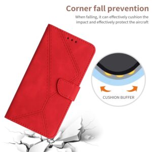 Xiaomi 13 Lite 5G Θήκη Βιβλίο Κόκκινο Stitching Embossed Phone Case Red