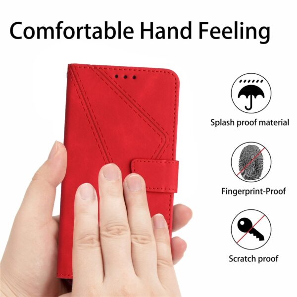 Xiaomi 13 Lite 5G Θήκη Βιβλίο Κόκκινο Stitching Embossed Phone Case Red