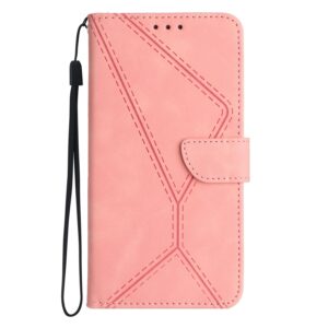Xiaomi 13 Lite 5G Θήκη Βιβλίο Ροζ Stitching Embossed Phone Case Pink