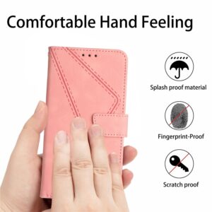 Xiaomi 13 Lite 5G Θήκη Βιβλίο Ροζ Stitching Embossed Phone Case Pink