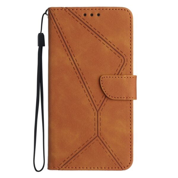 Xiaomi 13 Lite 5G Θήκη Βιβλίο Καφέ Stitching Embossed Phone Case Brown